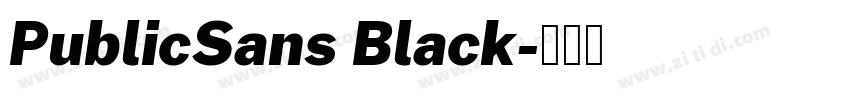 PublicSans Black字体转换